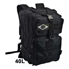 Mochila Masculina Impermeável Reforçada Grande 40litros Cor Preto