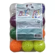 12 Bolas Pet Guizo Sino Brinquedo Gatos - Tam. Grande C/ Cor Variadas