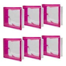  Kit 6 Tijolos De Vidro 19x19 Conforto Visual Bloco Decorar