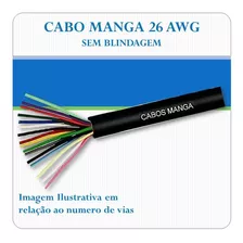 Cabo Manga 24 Vias 24x22 Awg Preto 15 Metros Sem Blindagem