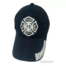 Gorra De Bombero Fd Y Rescate En Vinil Fotoluminisente