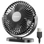 Ventilador Portátil De Mesa 3 Velocidades Ultra Silencioso Preto