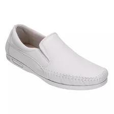 Sapato Branco Masculino Sapatilha P/ Médico Enfermeiro Couro