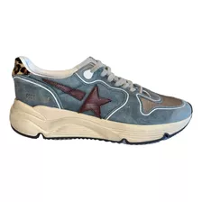 Zapatillas Golden Goose Running Sole- Azul Petroleo