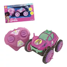 Brinquedo Infantil Carro Controle Remoto Barbie Glamour Flip