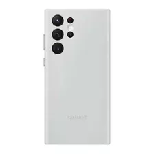 Funda Samsung Leather Cover Light Gray Con Diseño Lisa Para Samsung Galaxy S22 Ultra Por 1 Unidad