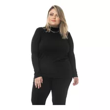 Blusinha Plus Size Feminina Cacharrel Gola Alta Frio 1209