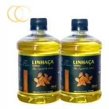 Óleo De Linhaça Dourada Puro 100% Natural 500ml Kit Com 2un