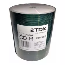 Cd-r Tdk Printable 700mb 80min 52x Bulk X 100