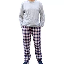 Pijama Caballero Franela Conjunto De Playera Y Pantalon