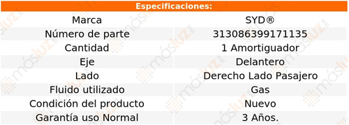 1- Amortiguador Gas Delantero Derecho Torrent 2005/2006 Syd Foto 2