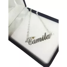 Nombre Y Cadena En Plata Y Oro Personalizado Regalo Mamá 