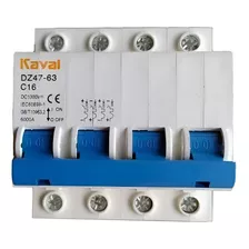 Disjuntor Cc 4 Polos 1000v 16a - Energia Solar Kayal