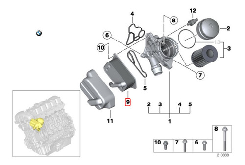 Radiador De Aceite Para Bmw E60 Lci 530i Repuestos Foto 2