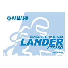Manual Do Proprietário Lander Xtz 250 2008 Original Yamaha