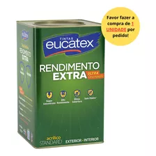  Tinta Acrílica Fosco Eucatex Rendimento Extra 18l - Cores
