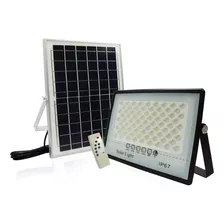 Reflector Led Con Panel Solar 200w Luz Blanca