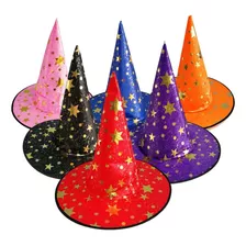 Sombrero De Bruja Estrella Gold Para Halloween Big Party