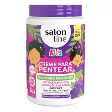 Creme Pentear Cachinhos Kids Cheirinho Uva Salon Line 1kg