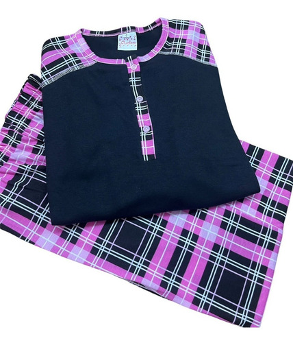 Pijama Mujer Invierno Talles Grandes Colores Remera Y Pantal