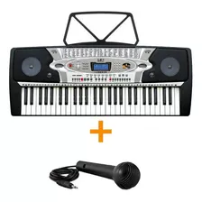 Organo Teclado Musical Mk2061 54 Teclas Lcd Incluye Fuente Color Negro