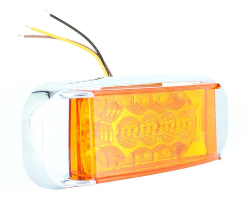 Plafon 16 Led Rectangular Con Estrobo Bisel Crom 12-24v F1 Foto 5