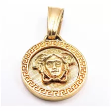 Medalla Dije Medusa De Hombres En Oro Solido 14 Kilates