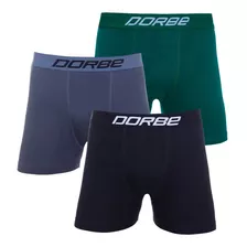 Kit 3 Cuecas Boxer Viscose Dorbe Masculina Adulto Original