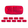 10 Plafones Lat Rojos Con 16 Leds Rectangulares Tunelight