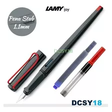 Caneta Tinteiro Lamy Joy Pena Stub 1.1 - Blk Red + Conversor