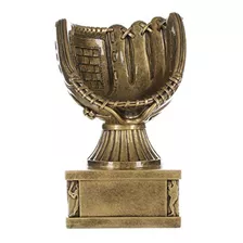 Trofeo De Pedestal De Acción De Guante De Béisbol, Oro - P