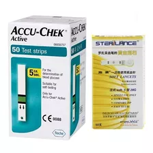 Envio Gatis / 50 Tiras Reactivas Accu Chek Active + Lancetas