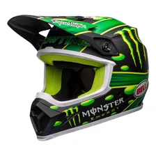 Capacete Bell Mx 9 Mips Showtime Matte Preto Verde Monster