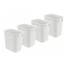 Papelera Acrimet 13qt 4 Paquete Color Blanco