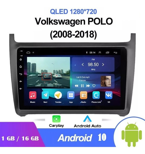 Estreo Android Volkswagen Polo Vento 2013-2018 Carplay 16gb Foto 8