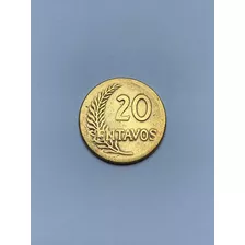 Moneda De 20 Centavos Del Año 1944