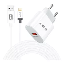 Carregador Turbo 18w Usb Para iPhone 6 Ao 14 Pro Max