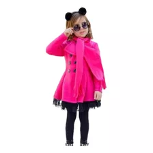 Sobretudo Casaco Infantil Trench Coat Botões Rendinha 