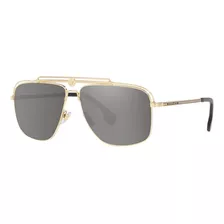 Versace Ve2242 12526g New Aviator Grey Mirror Gold