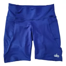 Short Biker Alo Yoga Dama Gym Fit Casual Licra Cintura Alta