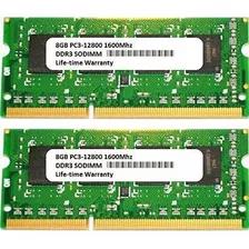 Memoria Ram 16gb 2x8gb Ddr3 1600 Mhz Sodimm P/ Dell 15 3521