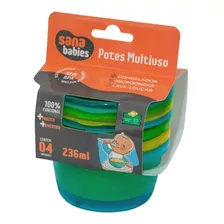 4 Potes Papinha E Alimentos Menino Sana Babies ® Originais