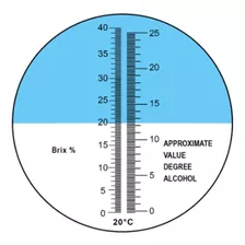Medidor Del Azucar 40%brix Y Alcohol 25% Jugos Vinos Ferment