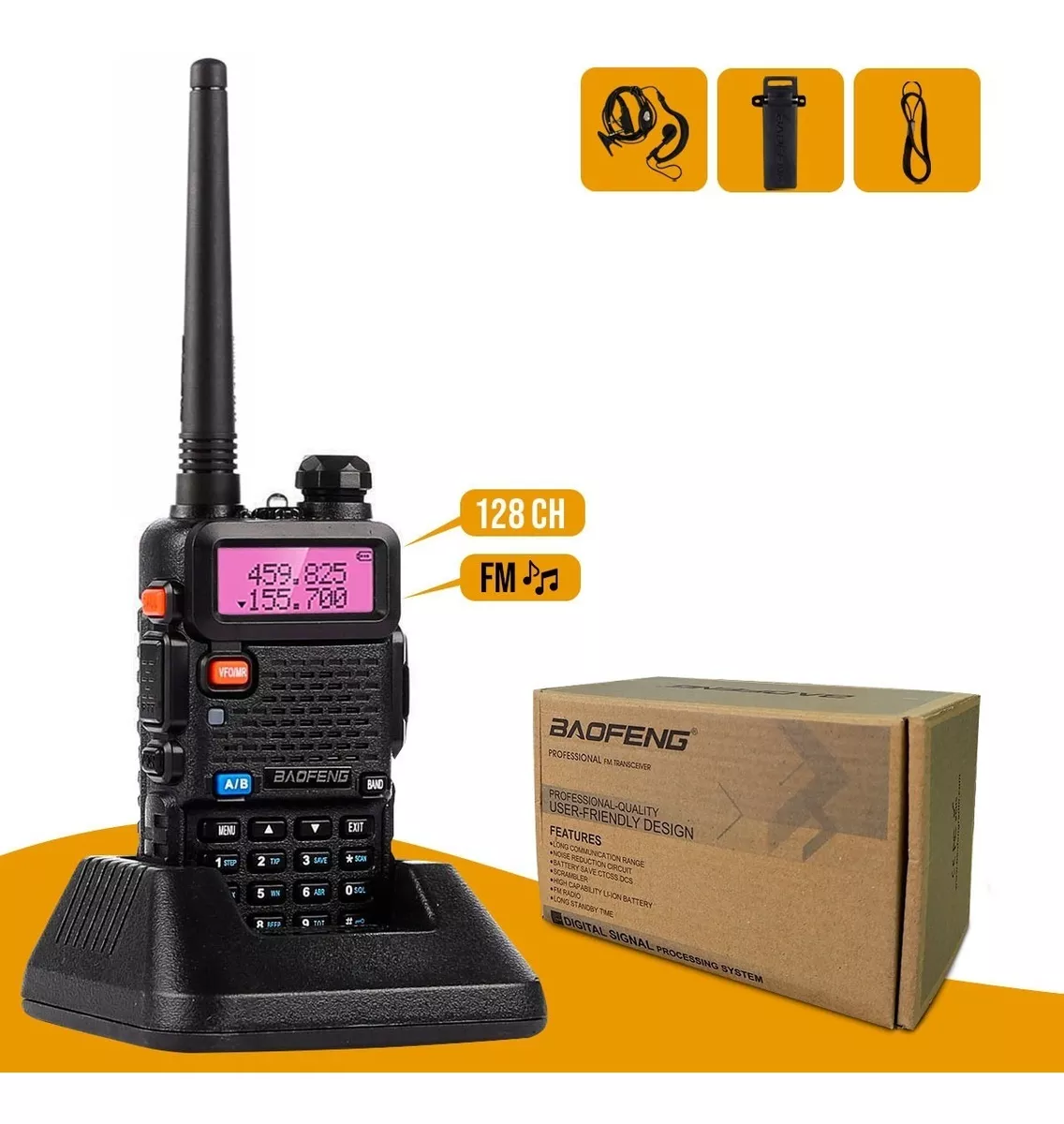 Radio Comunicador Ht Walk Talk Baofeng Dual Band Uv-5r