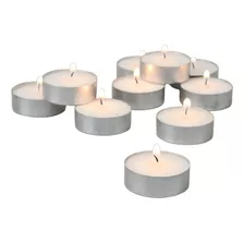 Pack 50 Velas Tea Light Esoterismo Decoración Limpieza Luz Color Blanco