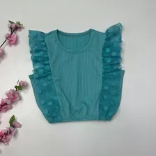 Roupa Infantil Blusa Manga Babado Mini Diva Verão Lançamento