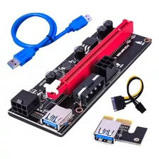 Riser 1x A 16x V 009s Pcie Cable Usb3.0 Crypto Miner Rig 10u Color Negro