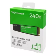 Disco Solido Western Digital Ssd Green M.2 240gb Sn350 Nvme 