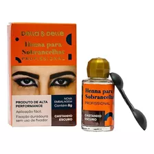 Henna Para Sobrancelhas Della & Delle Castanho Escuro 8g 4un