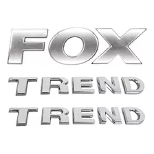 Emblema Letreiro Nome Fox Trend Cromado